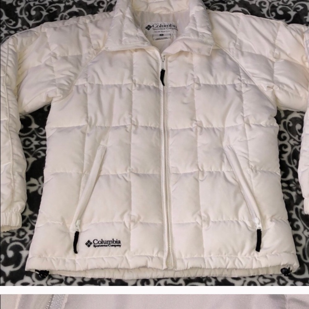 White Columbia Down Puffer Coat